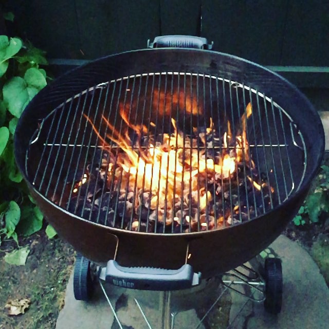 Perfect night for the new grill #bk #nyc